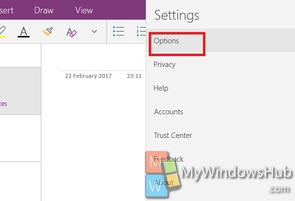 turn off syncing in onenote for mac